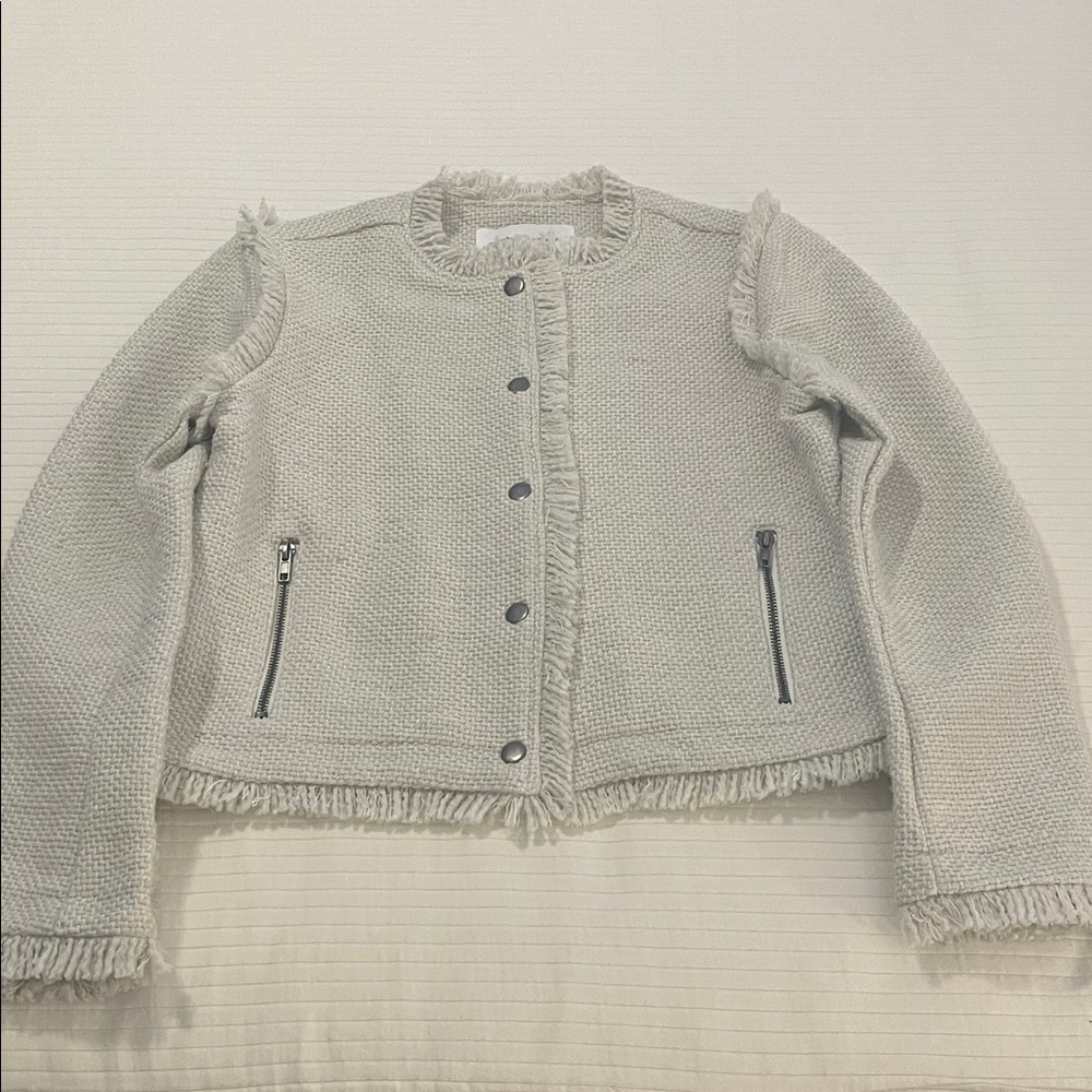 cupcakes & cashmere Gray - Beige Textured Blazer